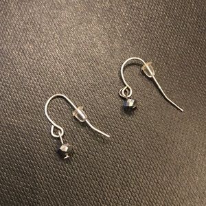 Beaded Gunmetal Earrings